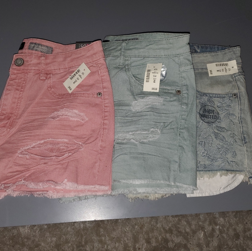 NWT 3 pair Aeropostale high waisted shorts